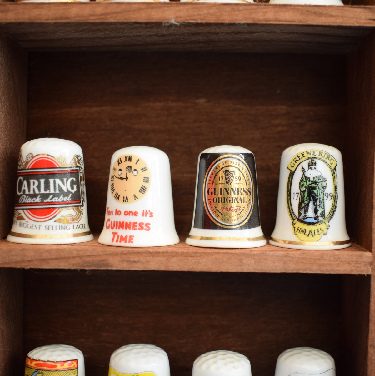 Vintage 1990s Advertising Bone China Thimbles - Brands by Vintage