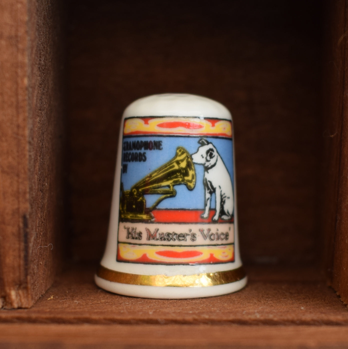 Vintage 1990s Advertising Bone China Thimbles - Brands by Vintage