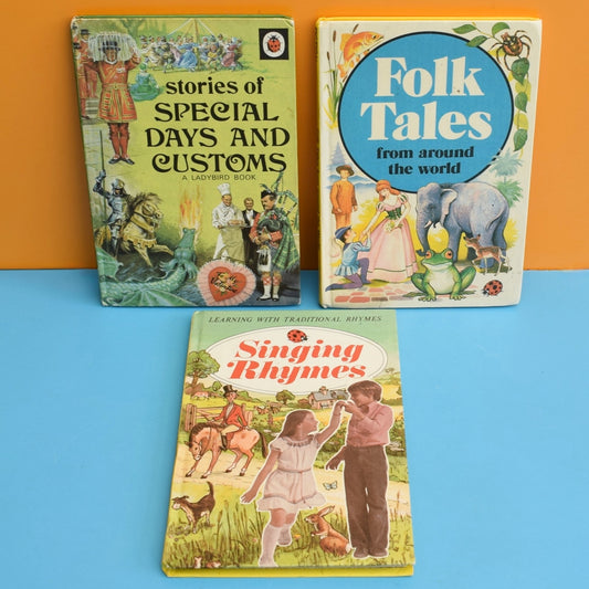 Vintage Ladybird Books - Folk Tales, Customs & Singing Rhymes by Pineapple Retro