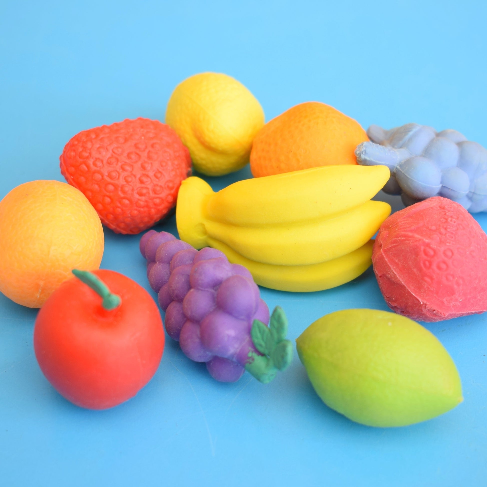 Vintage 1980s Collectable Erasers / Rubbers by Pineapple Retro