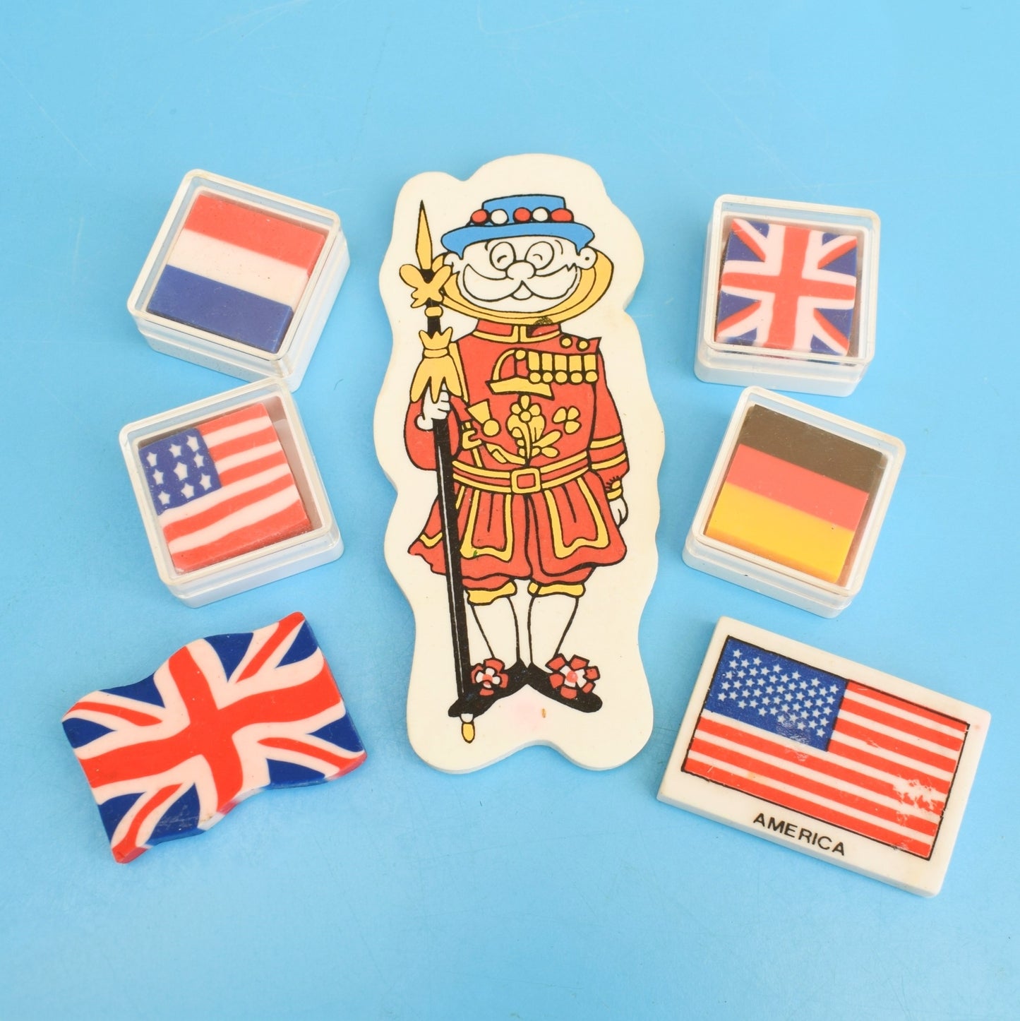 Vintage 1980s Collectable Erasers / Rubbers by Pineapple Retro