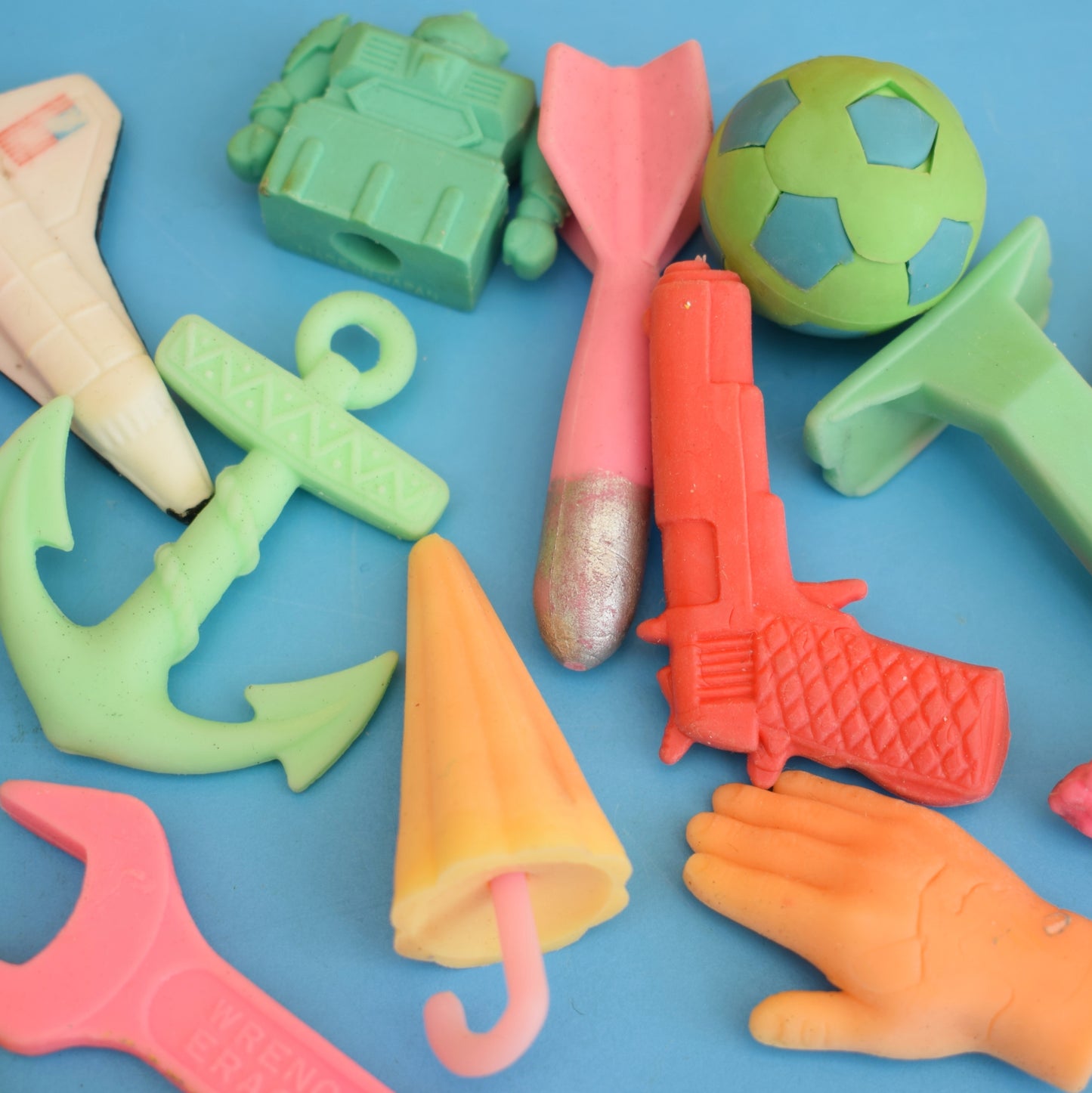 Vintage 1980s Collectable Erasers / Rubbers by Pineapple Retro