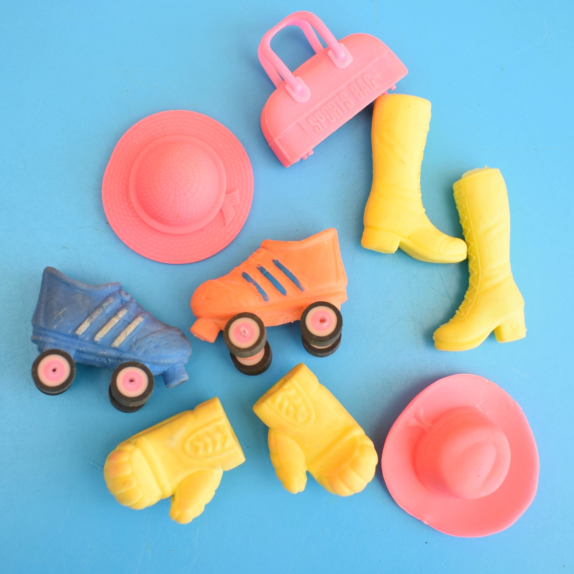 Vintage 1980s Collectable Erasers / Rubbers by Pineapple Retro