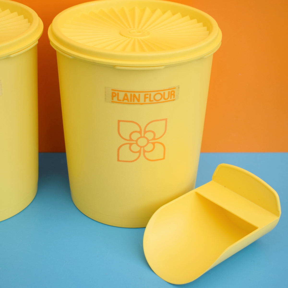 Vintage 1970s Tupperware Containers - Red/ Orange / Yellow / Green / Cream by Pineapple Retro