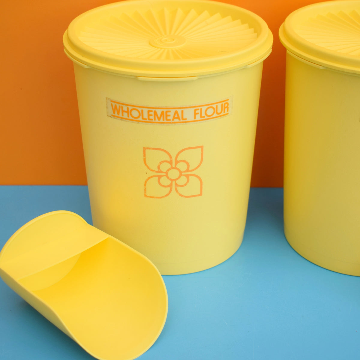 Vintage 1970s Tupperware Containers - Red/ Orange / Yellow / Green / Cream by Pineapple Retro