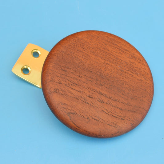 Vintage 1960s Single Large Round Teak Handle