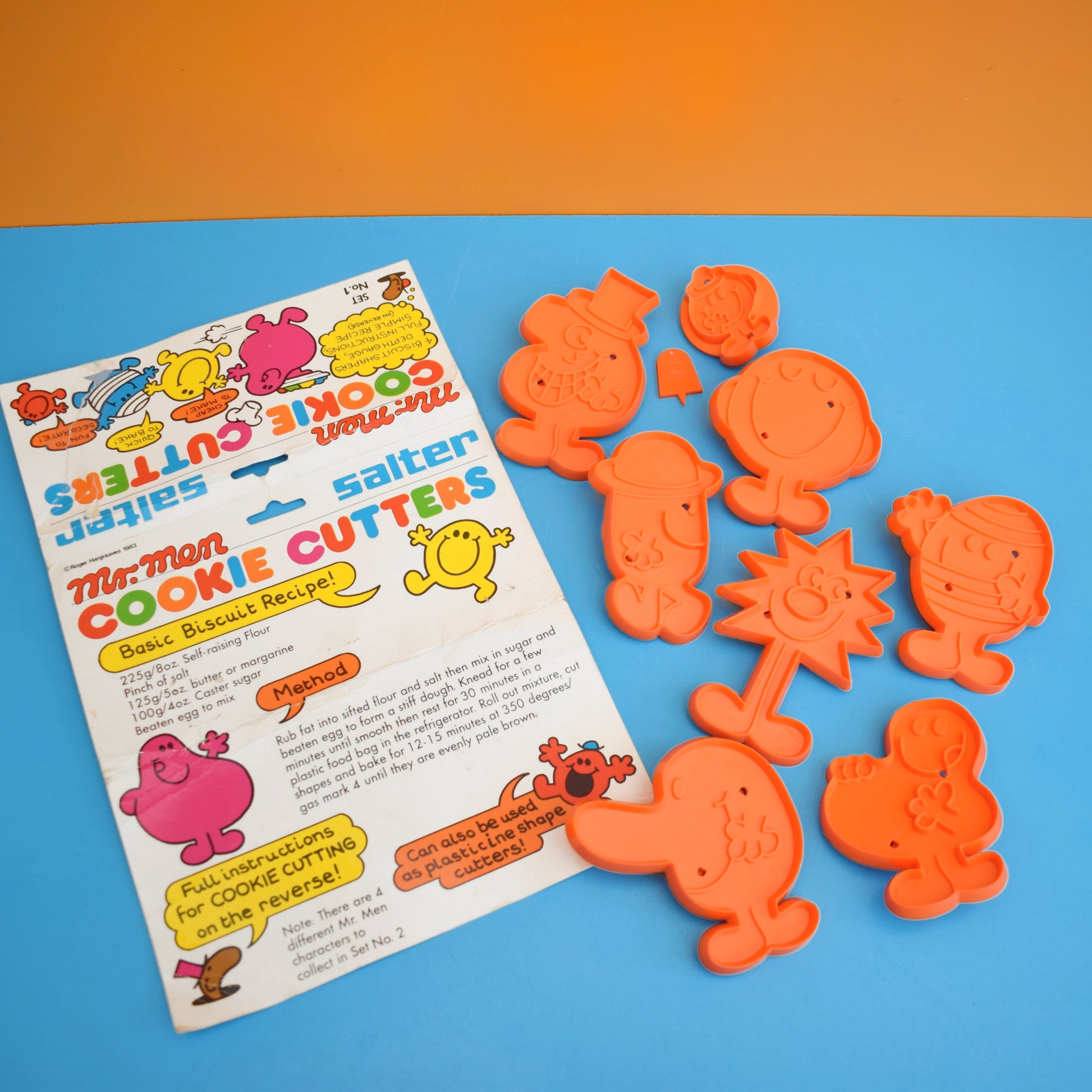 Vintage 1970s Biscuits / Cookie Cutters - Mr Men - Salter . by Pineapple Retro