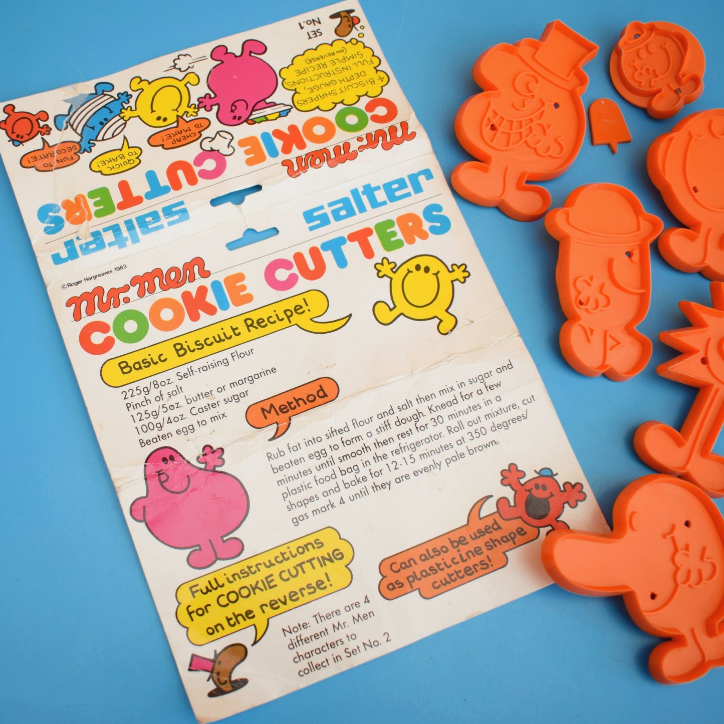 Vintage 1970s Biscuits / Cookie Cutters - Mr Men - Salter . by Pineapple Retro