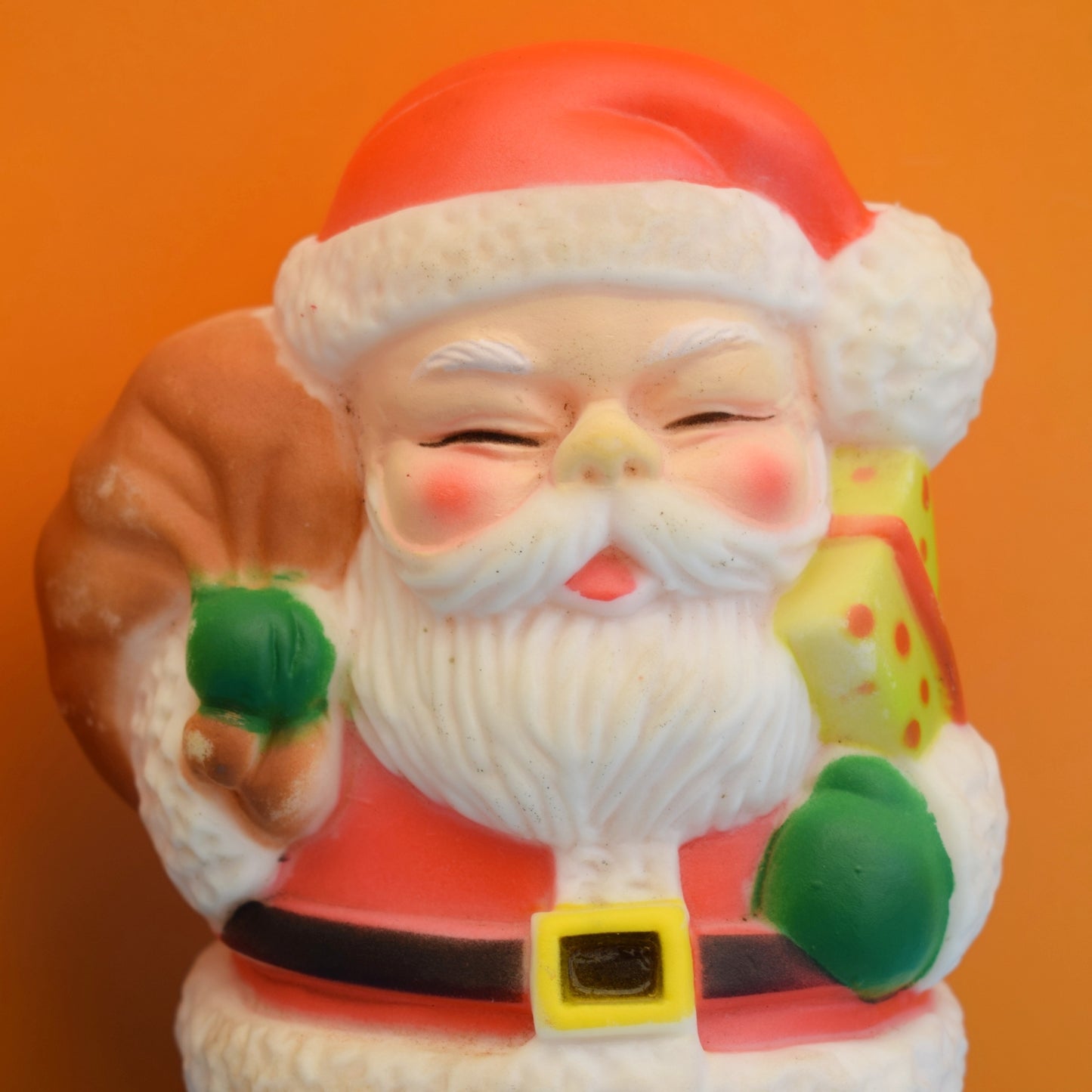 Vintage 1970s Squeaky Santa Toys