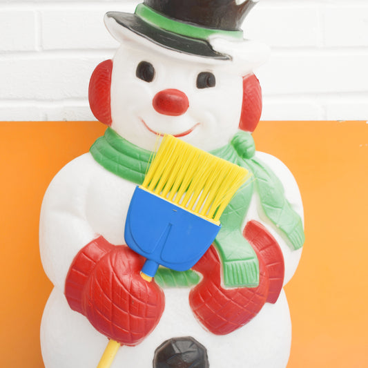 Vintage 1990s Mould Blown Snowman Light