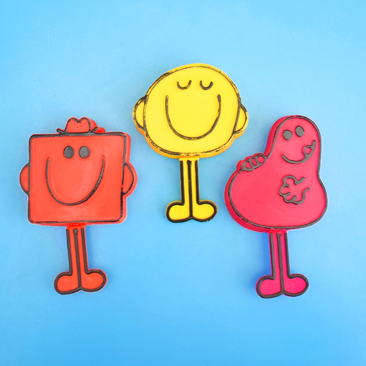 Vintage 1980s Mr Men Lolly Moulds / Ice Lollies x3 by Pineapple Retro