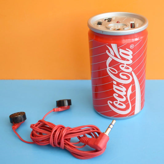 Vintage 1990s Radio FM Stereo- Mini Coke Can / Coca Cola