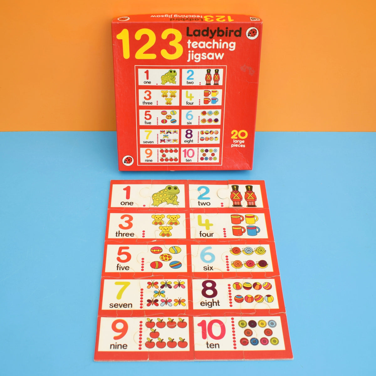 Vintage 1980s Ladybird Teaching Jigsaw Puzzle 123 . by Vintage