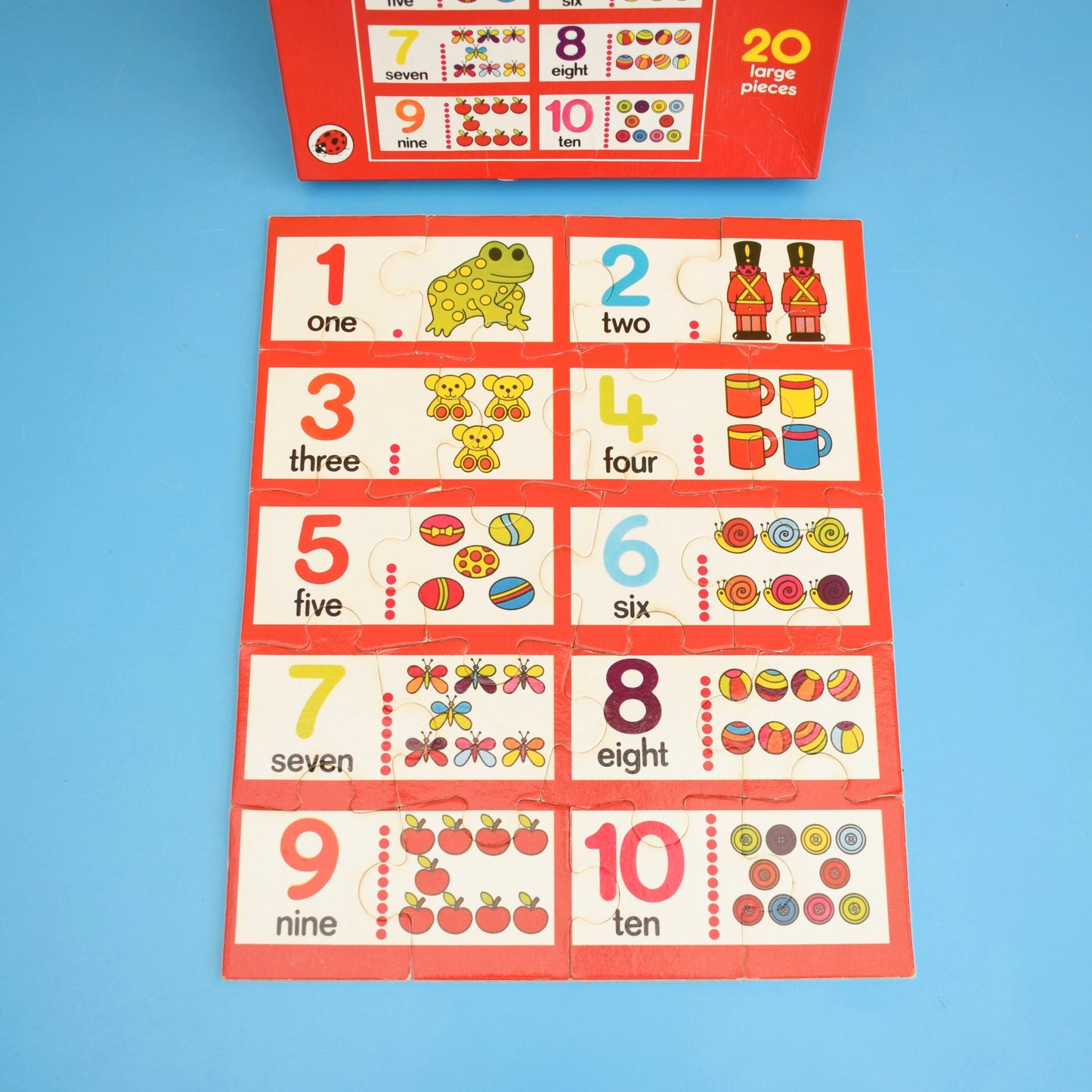 Vintage 1980s Ladybird Teaching Jigsaw Puzzle 123 . by Vintage