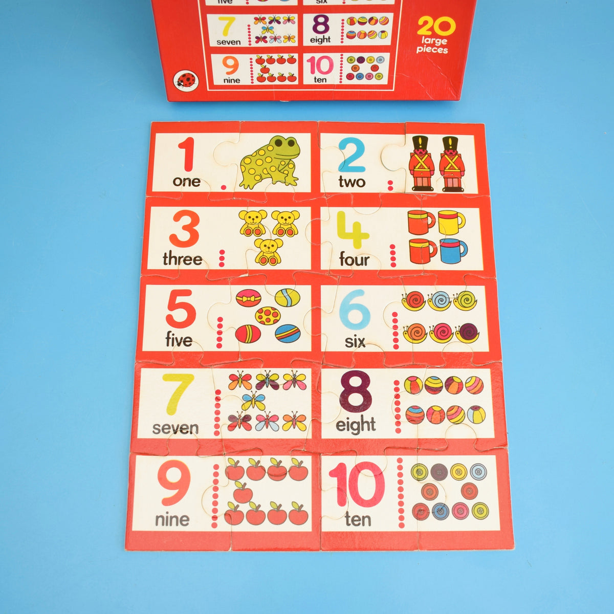 Vintage 1980s Ladybird Teaching Jigsaw Puzzle 123 . by Vintage