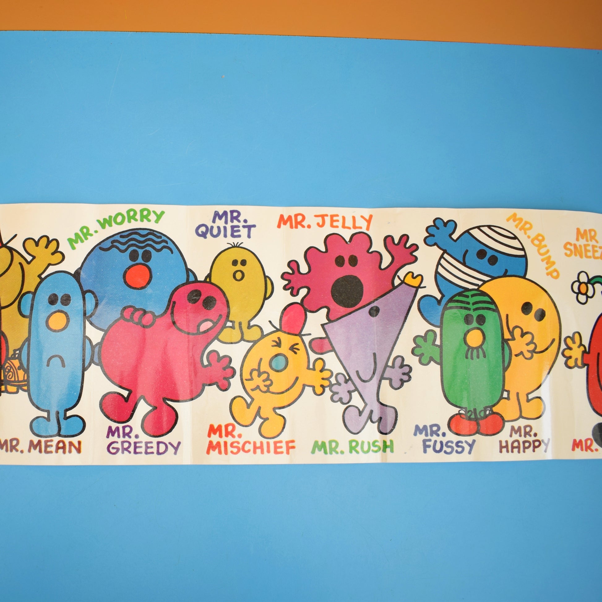 Vintage 1970s Mr Men Wall Frieze - Two Styles by Pineapple Retro