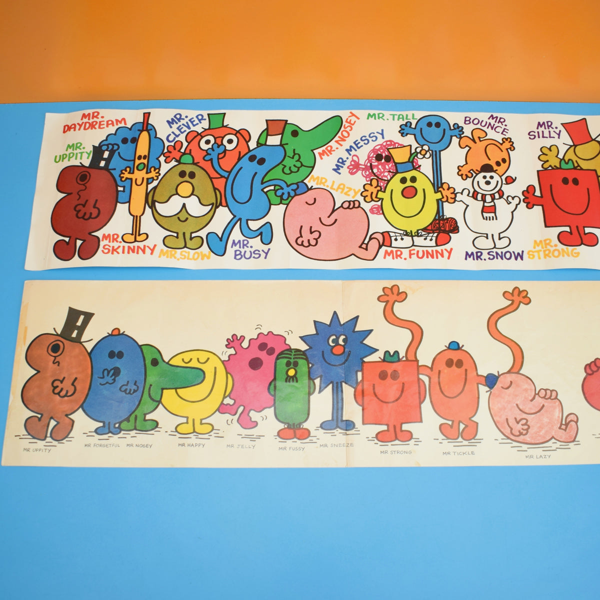 Vintage 1970s Mr Men Wall Frieze - Two Styles by Pineapple Retro