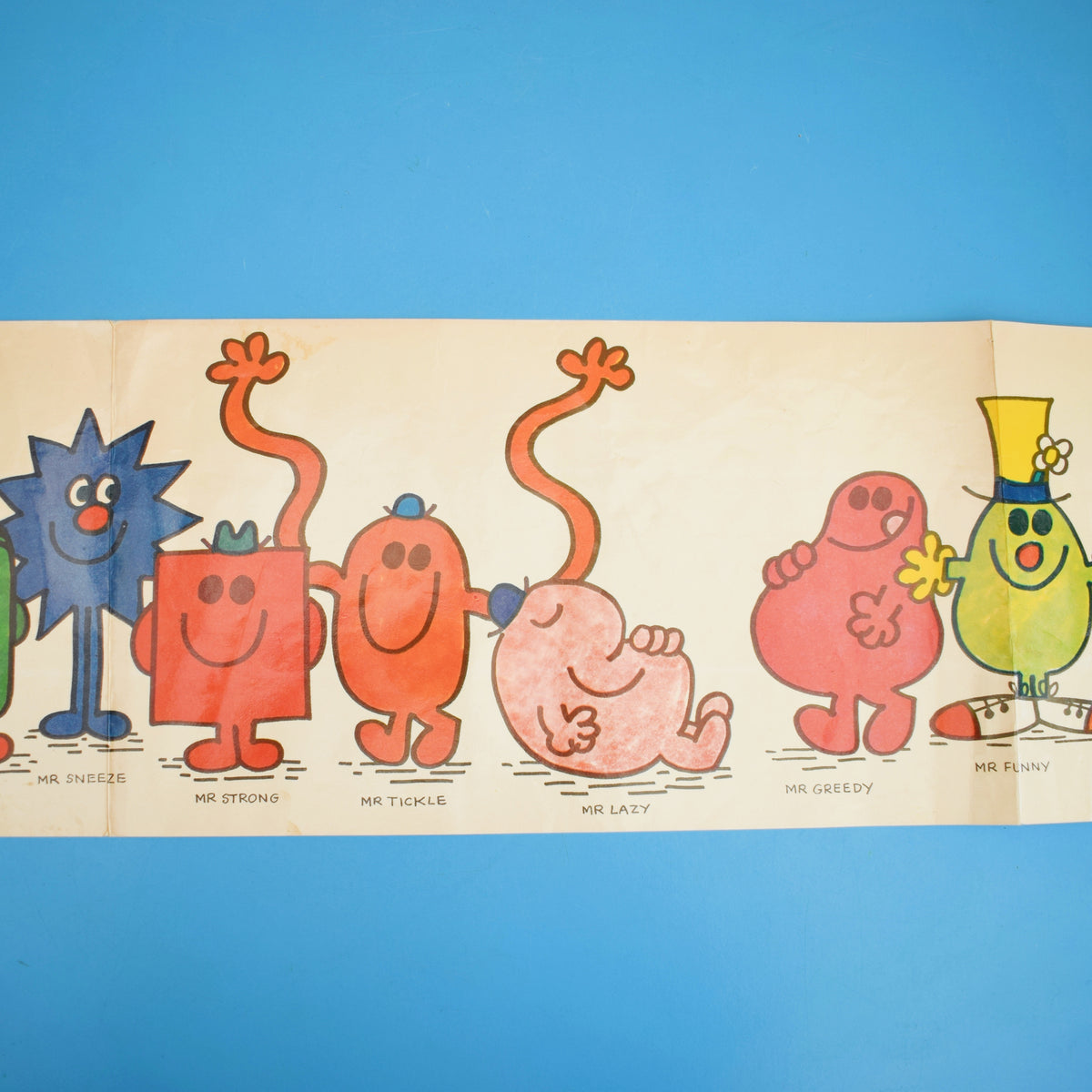 Vintage 1970s Mr Men Wall Frieze - Two Styles by Pineapple Retro