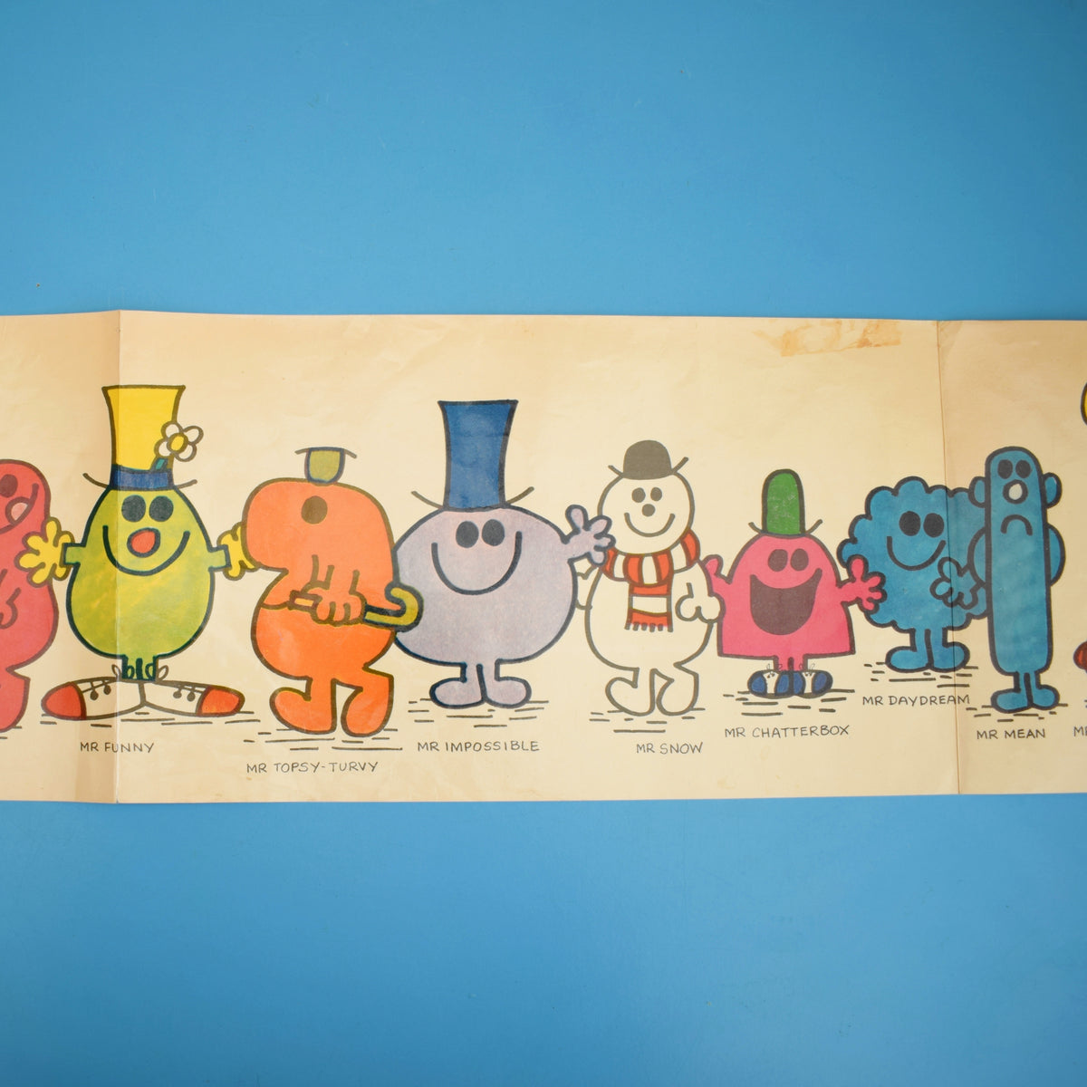 Vintage 1970s Mr Men Wall Frieze - Two Styles by Pineapple Retro