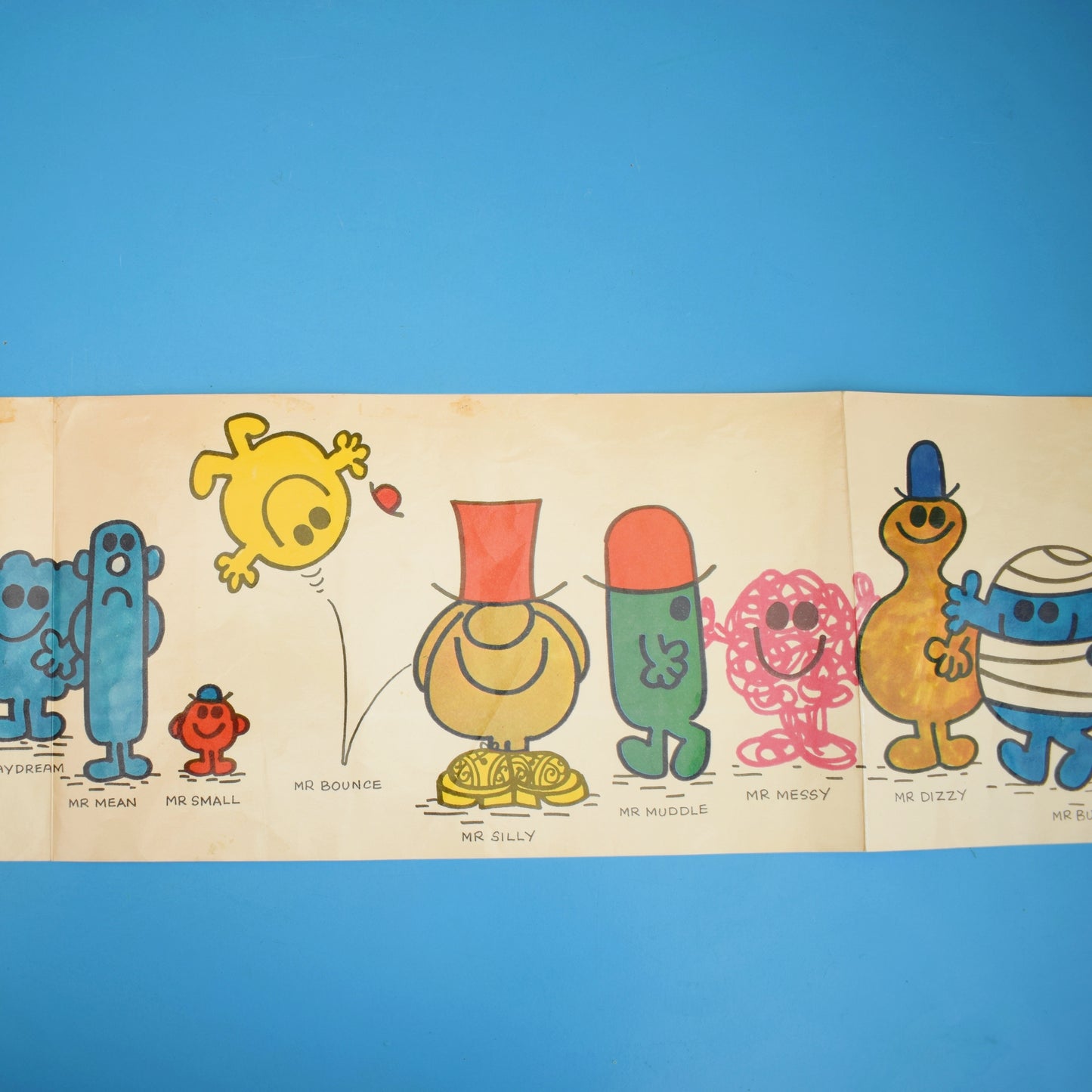 Vintage 1970s Mr Men Wall Frieze - Two Styles by Pineapple Retro
