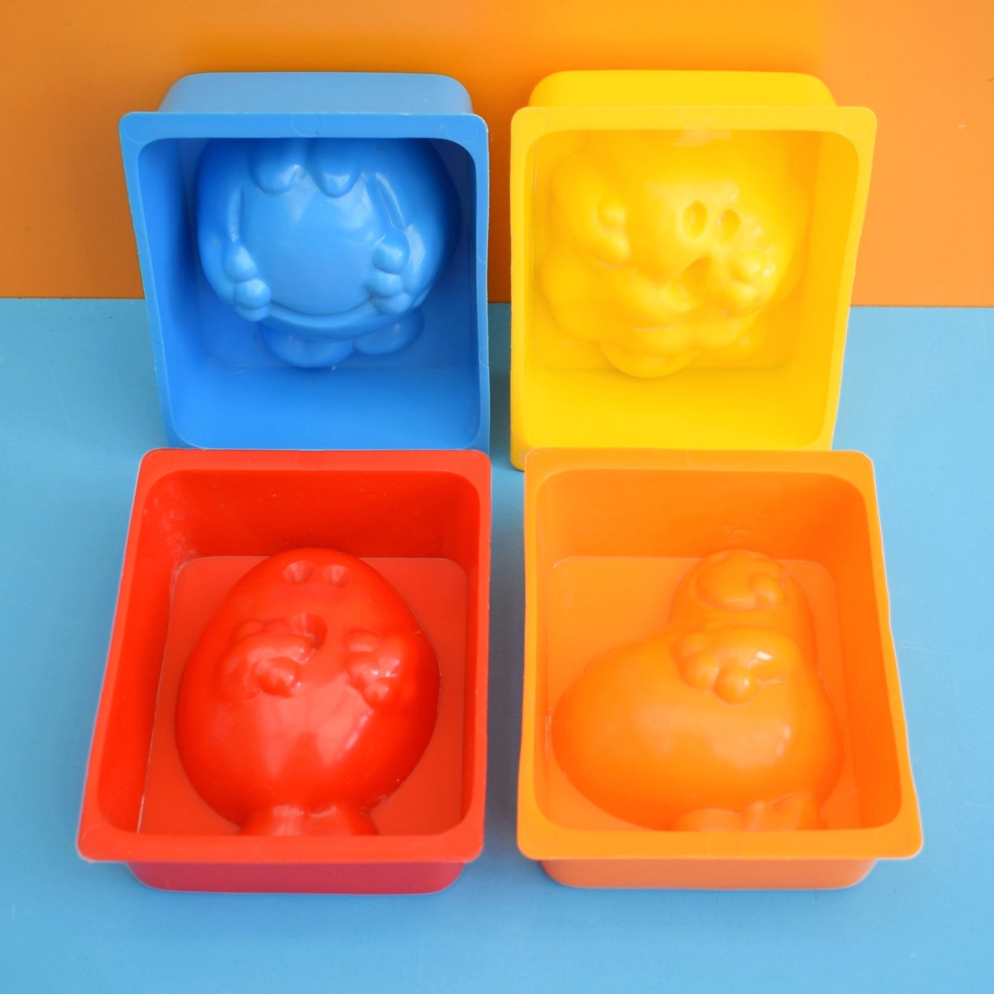 Vintage 1980s Mr Men Jelly Moulds x4 by Pineapple Retro