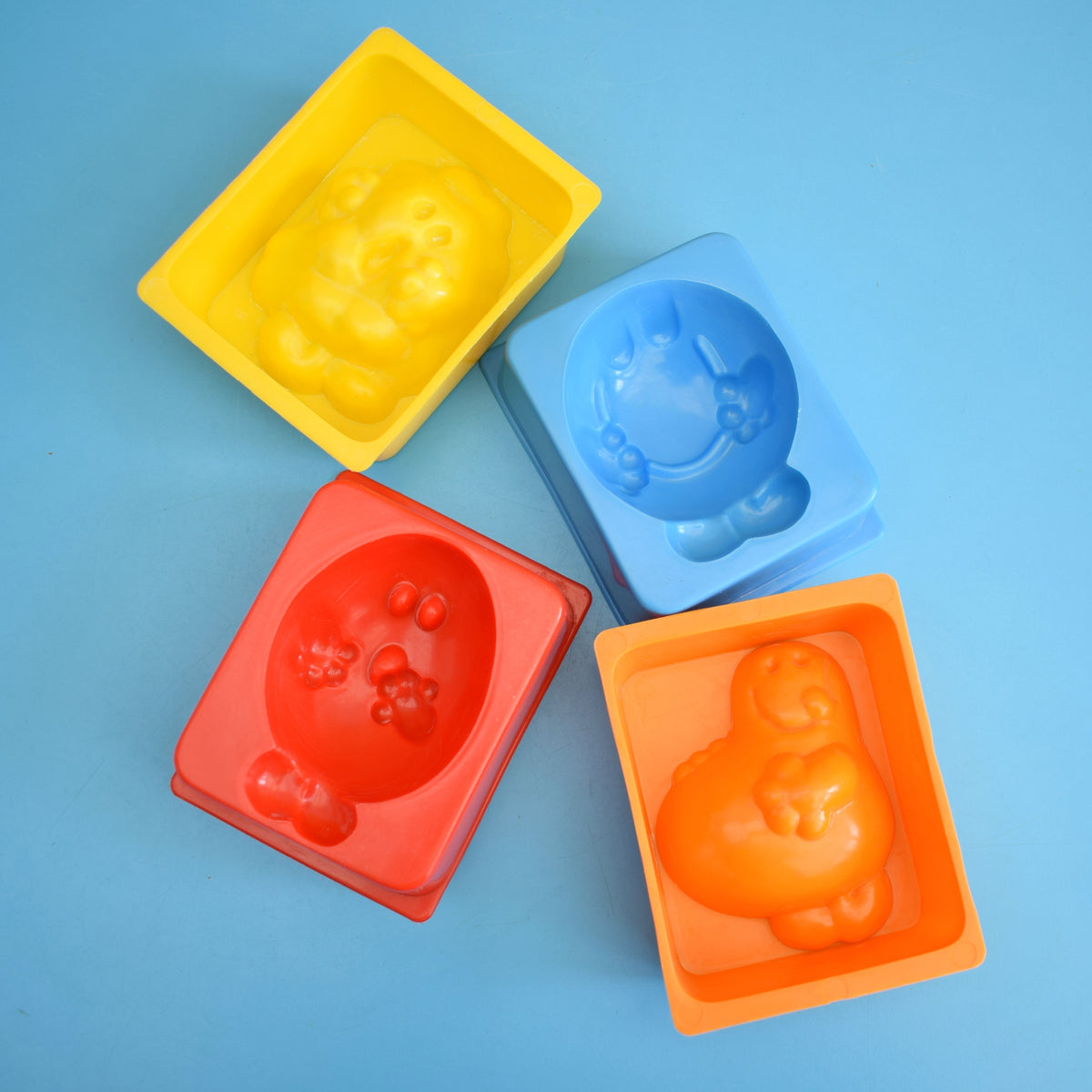 Vintage 1980s Mr Men Jelly Moulds x4 by Pineapple Retro