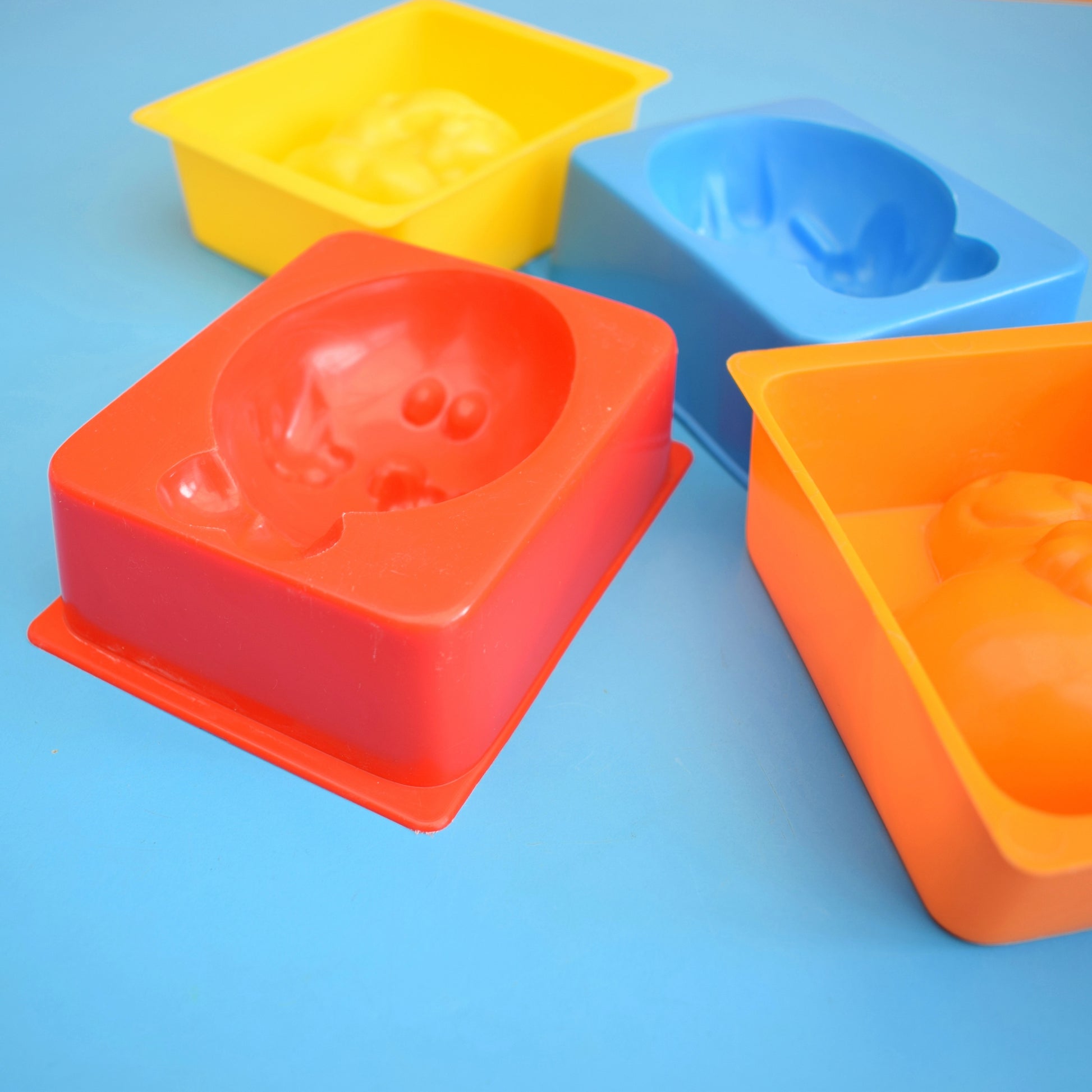 Vintage 1980s Mr Men Jelly Moulds x4 by Pineapple Retro