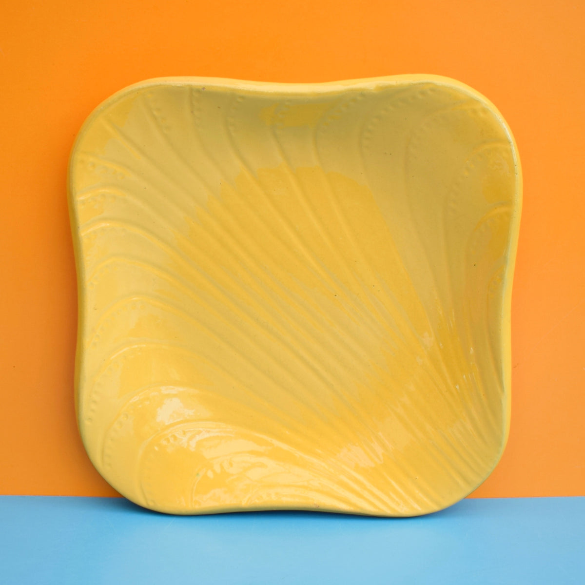 Vintage 1960s Swedish Ceramic Platter - Hoganas Keramik - Yellow by Vintage
