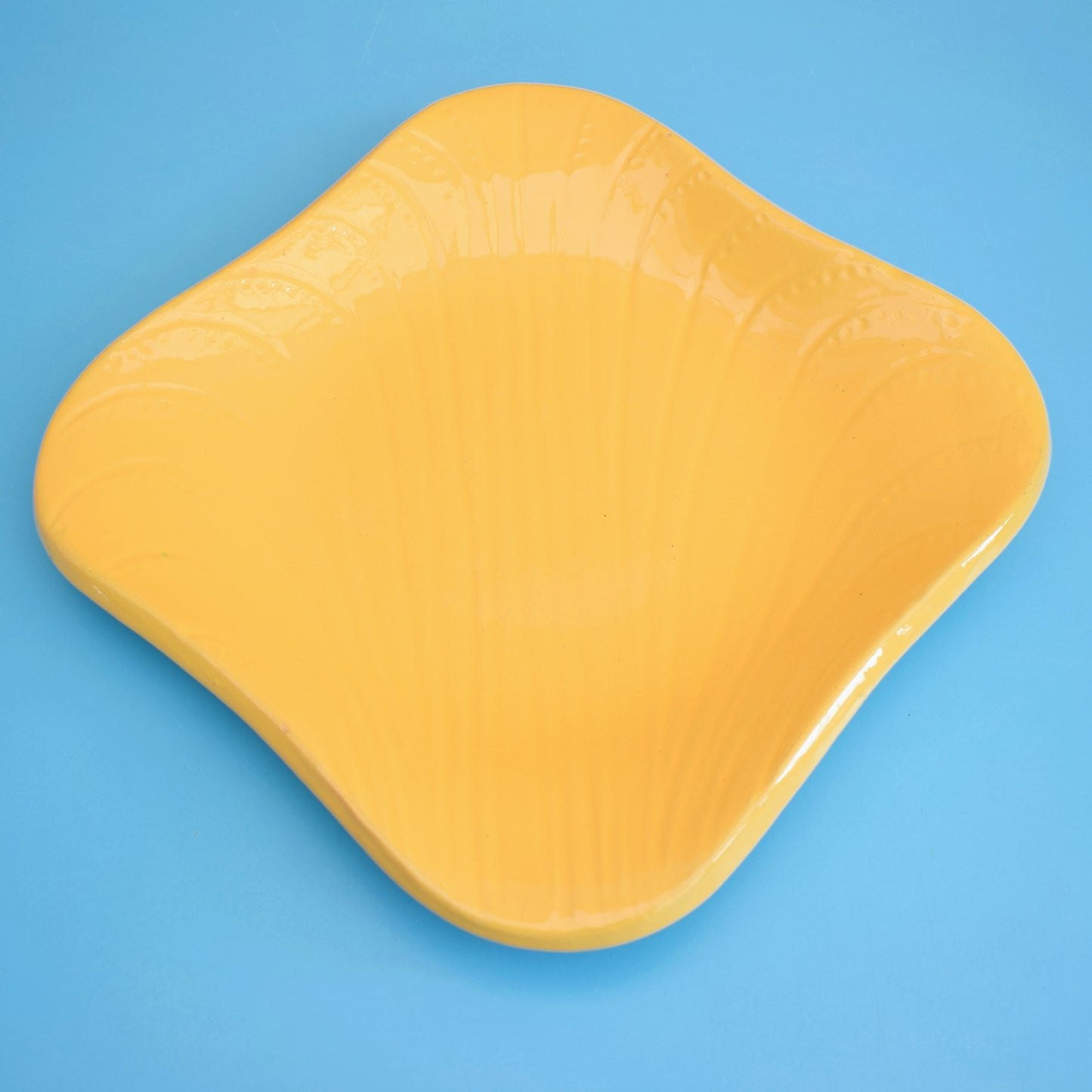 Vintage 1960s Swedish Ceramic Platter - Hoganas Keramik - Yellow by Vintage