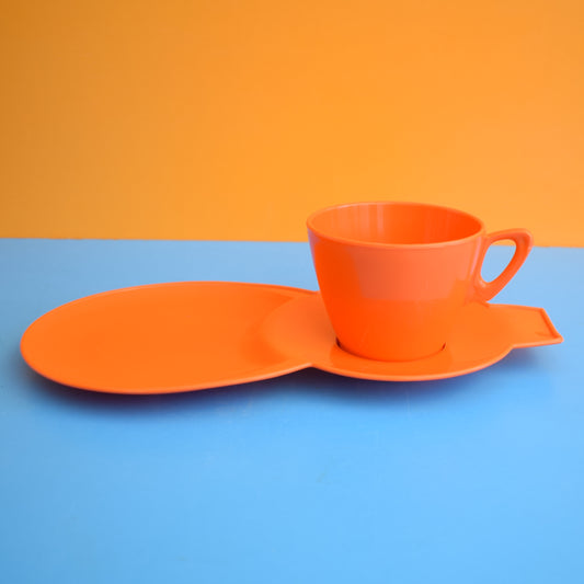 Vintage 1970s Plastic Tv Set - Orange