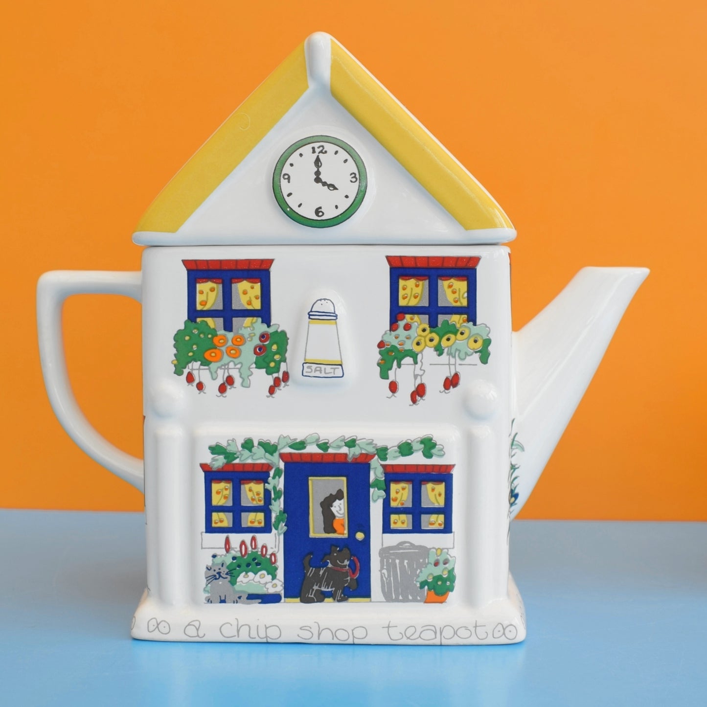 Vintage 1980s Wade China - English Life Range - Chip, Flower & Sweet Shop