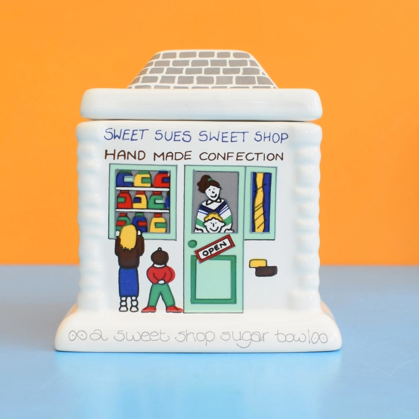 Vintage 1980s Wade China - English Life Range - Chip, Flower & Sweet Shop