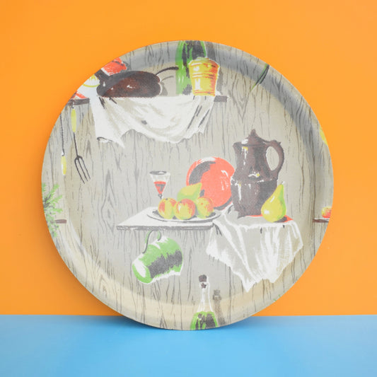 Vintage 1950s Round Cocktail Tray - Thetford Product by Vintage