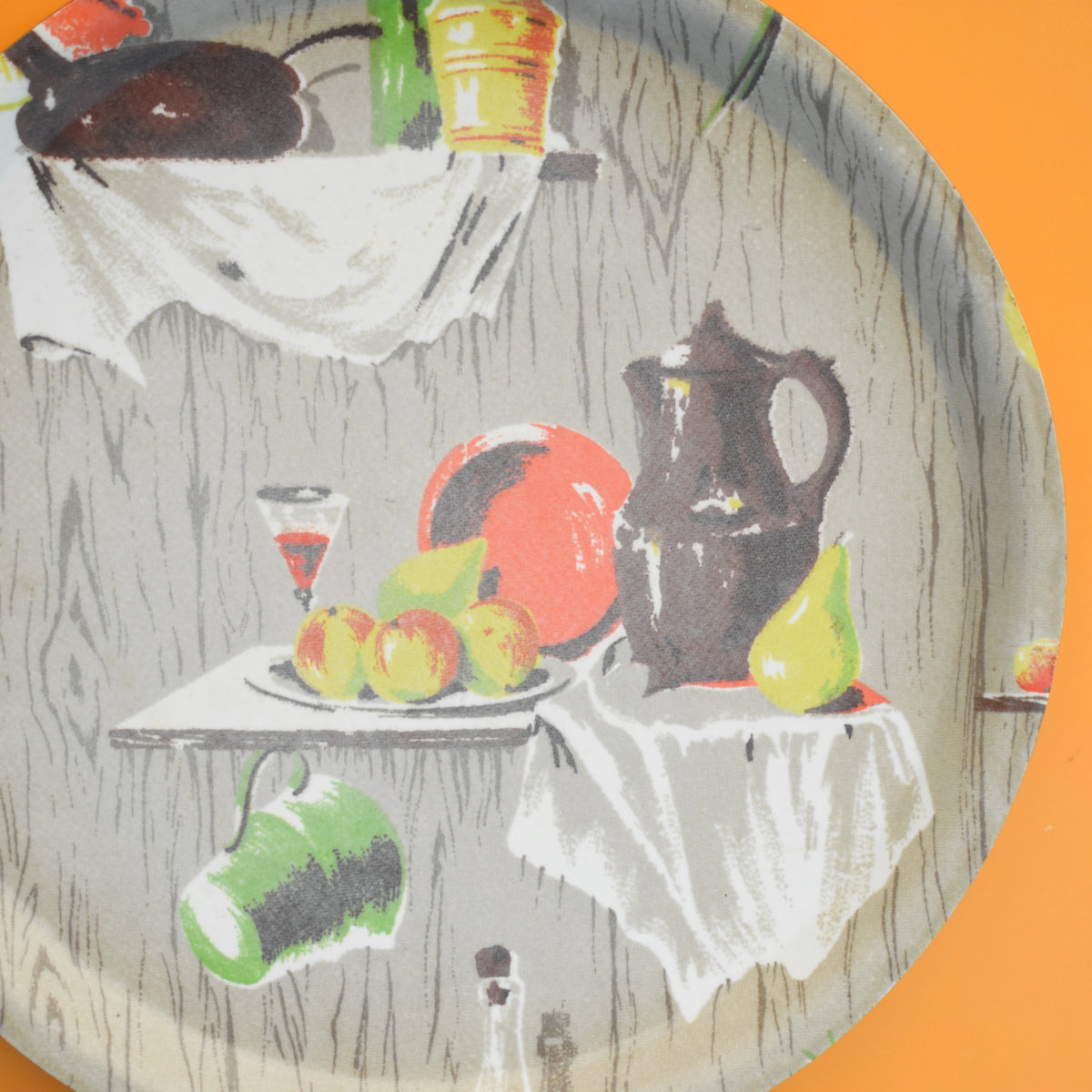 Vintage 1950s Round Cocktail Tray - Thetford Product by Vintage