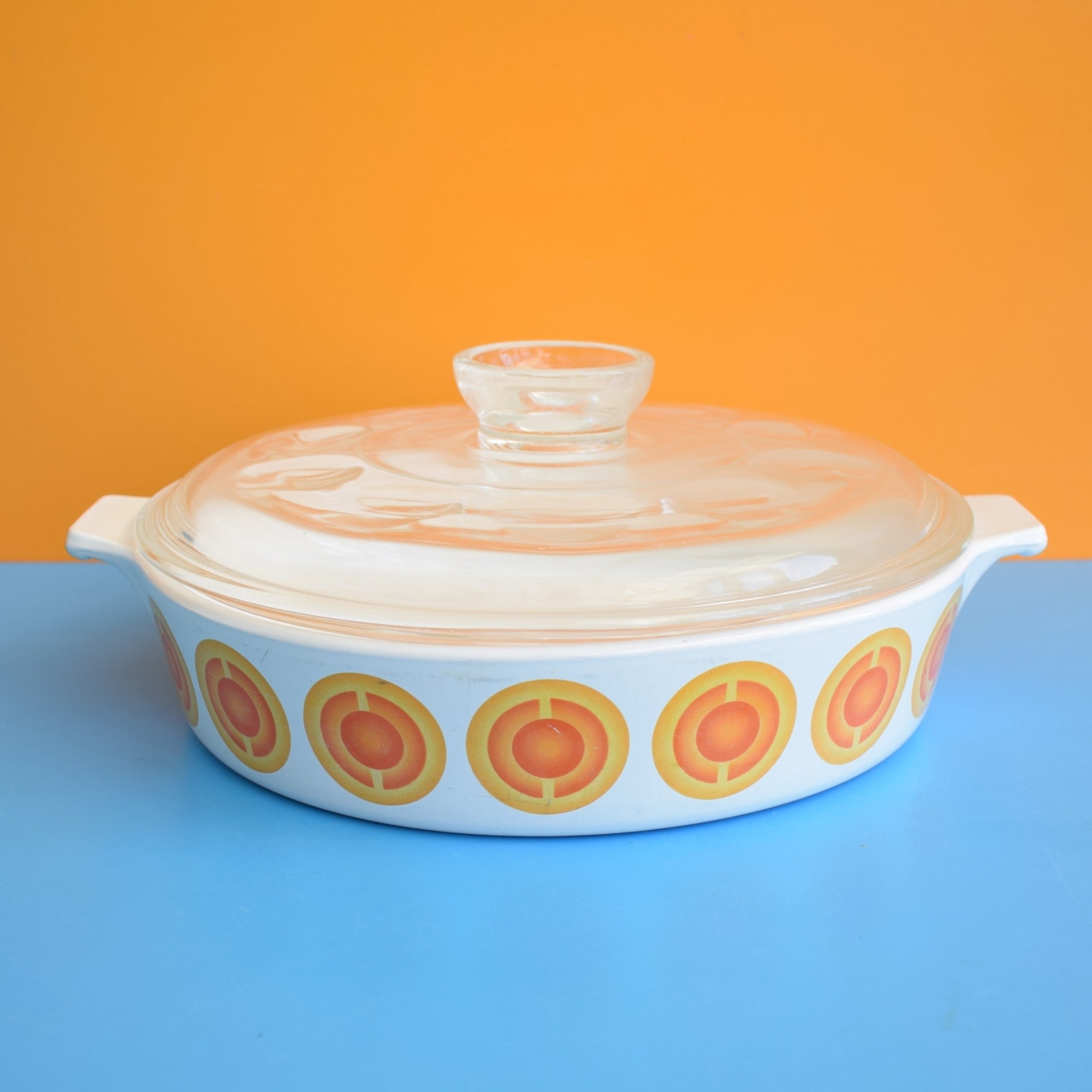 Vintage 1970s Pyrosil Casserole - Netherlands - Orange – Pineapple Retro