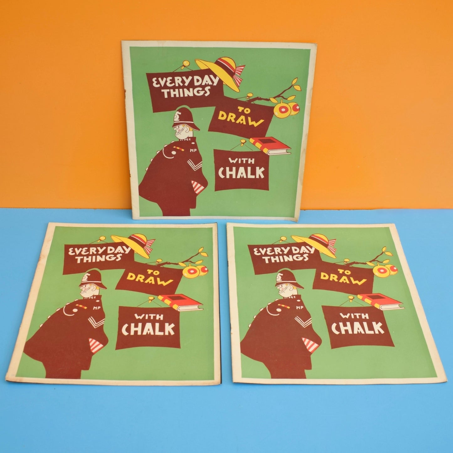 Vintage 1960s Arty Bits- Scrap Books/ Crayons / Origami Paper Folding