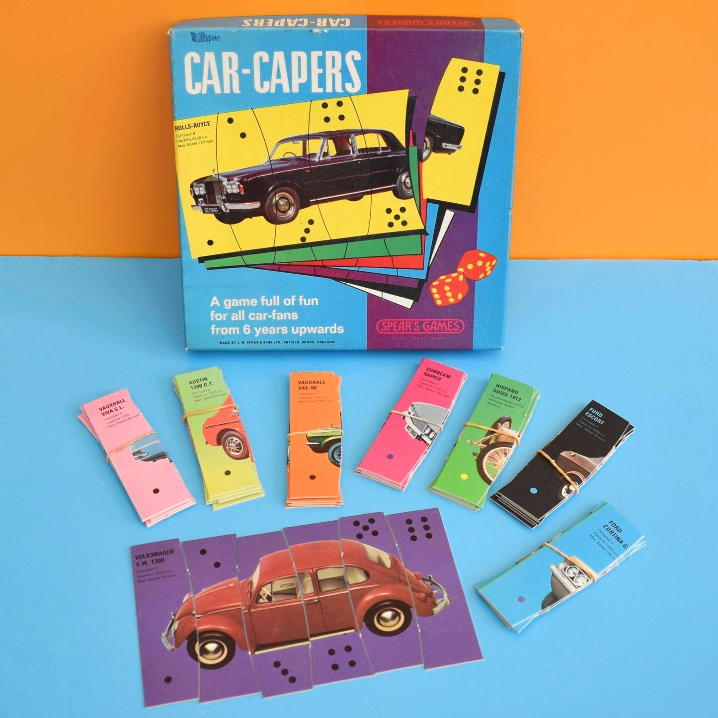 Vintage 1970s Car Capers Game- Cards Complete