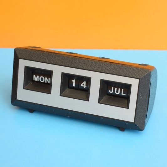 Vintage 1970s Plastic / Granite Perpetual Calendars - Black