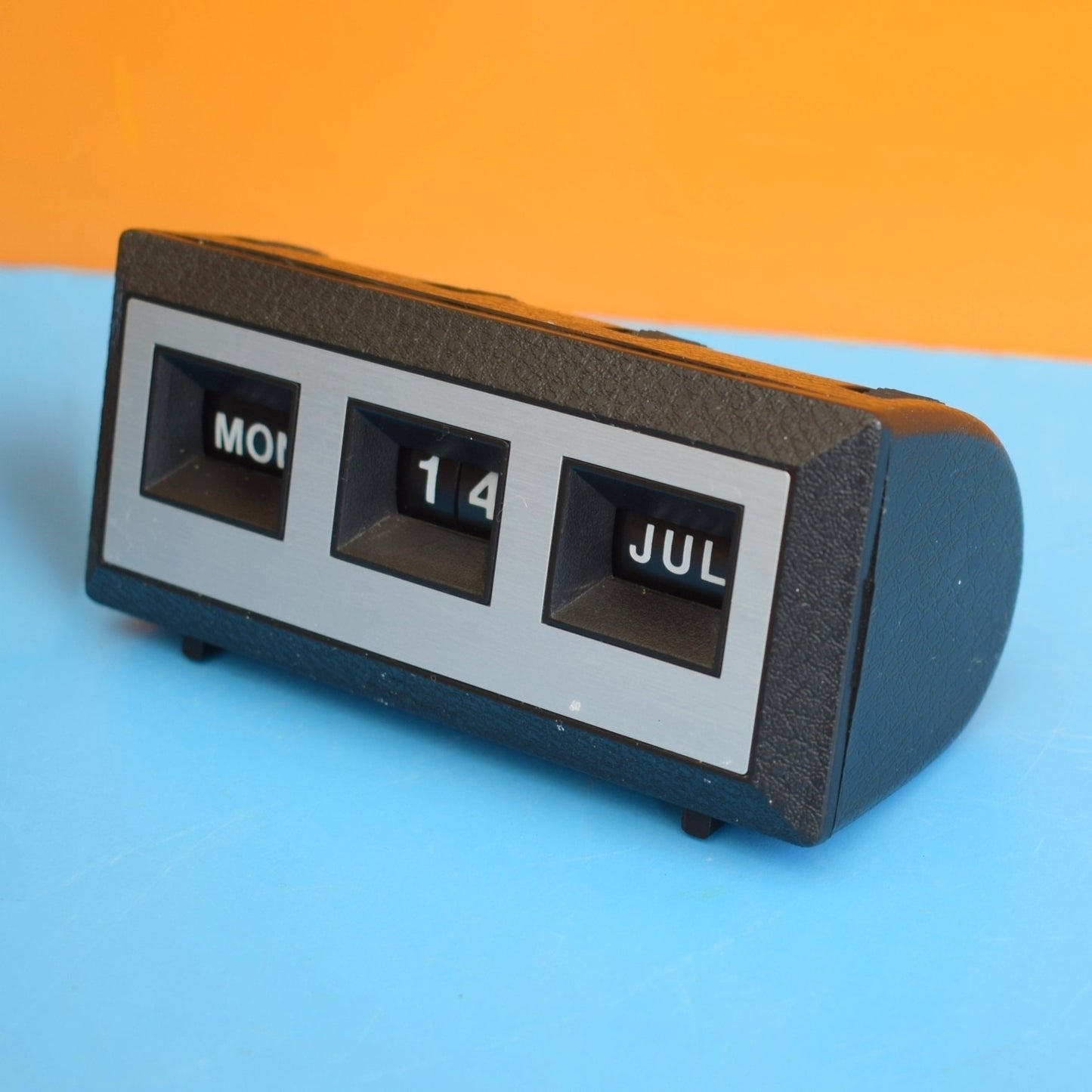 Vintage 1970s Plastic / Granite Perpetual Calendars - Black