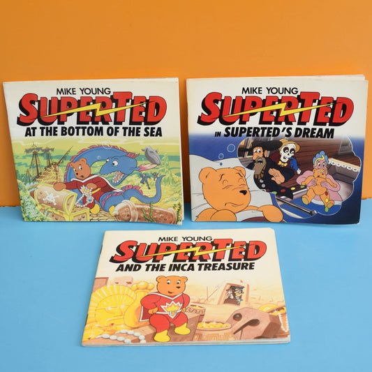 Vintage 1980s Books - Superted x3 by Pineapple Retro