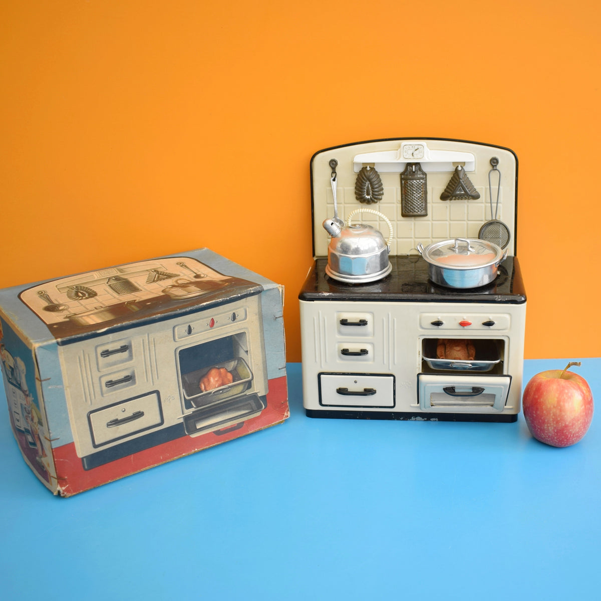 Vintage 1940s Western Germany - Tin Dolls Kitchen Stove- MFZ by Pineapple Retro