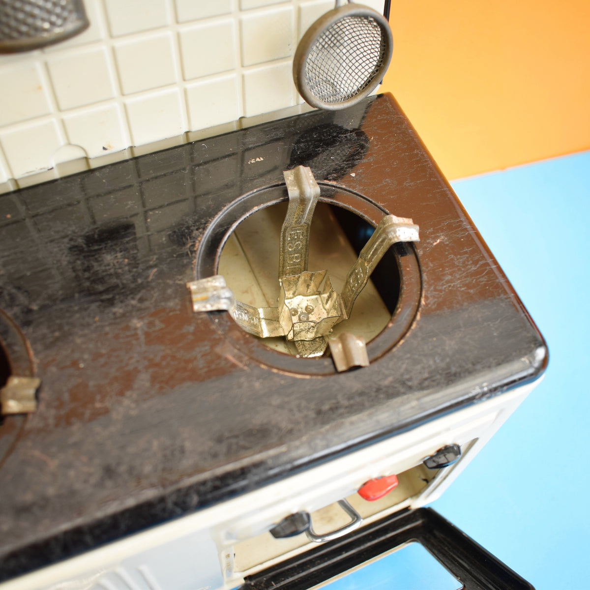 Vintage 1940s Western Germany - Tin Dolls Kitchen Stove- MFZ by Pineapple Retro