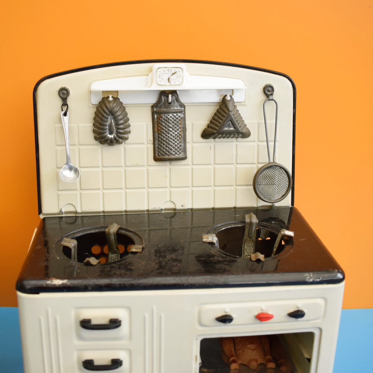 Vintage 1940s Western Germany - Tin Dolls Kitchen Stove- MFZ by Pineapple Retro