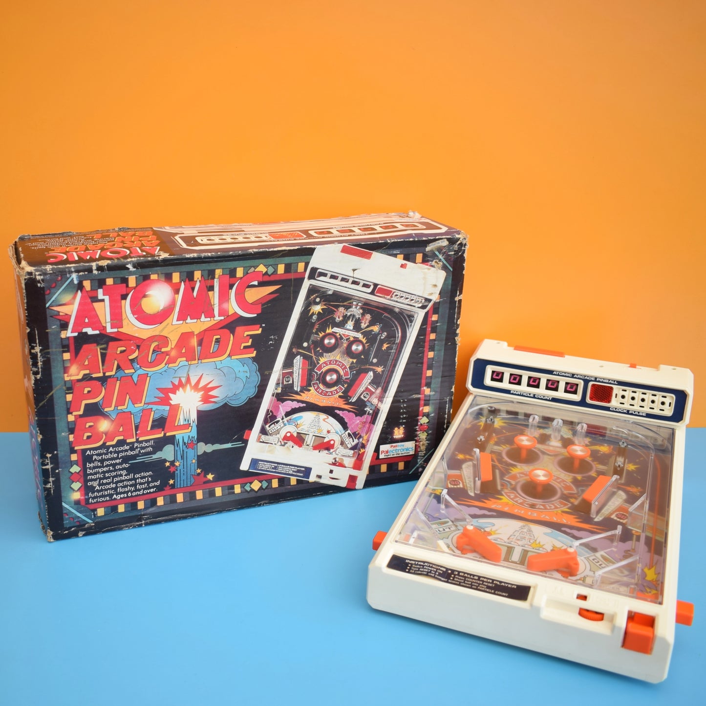 Vintage 1970s Atomic Arcade Pinball Machine - Boxed