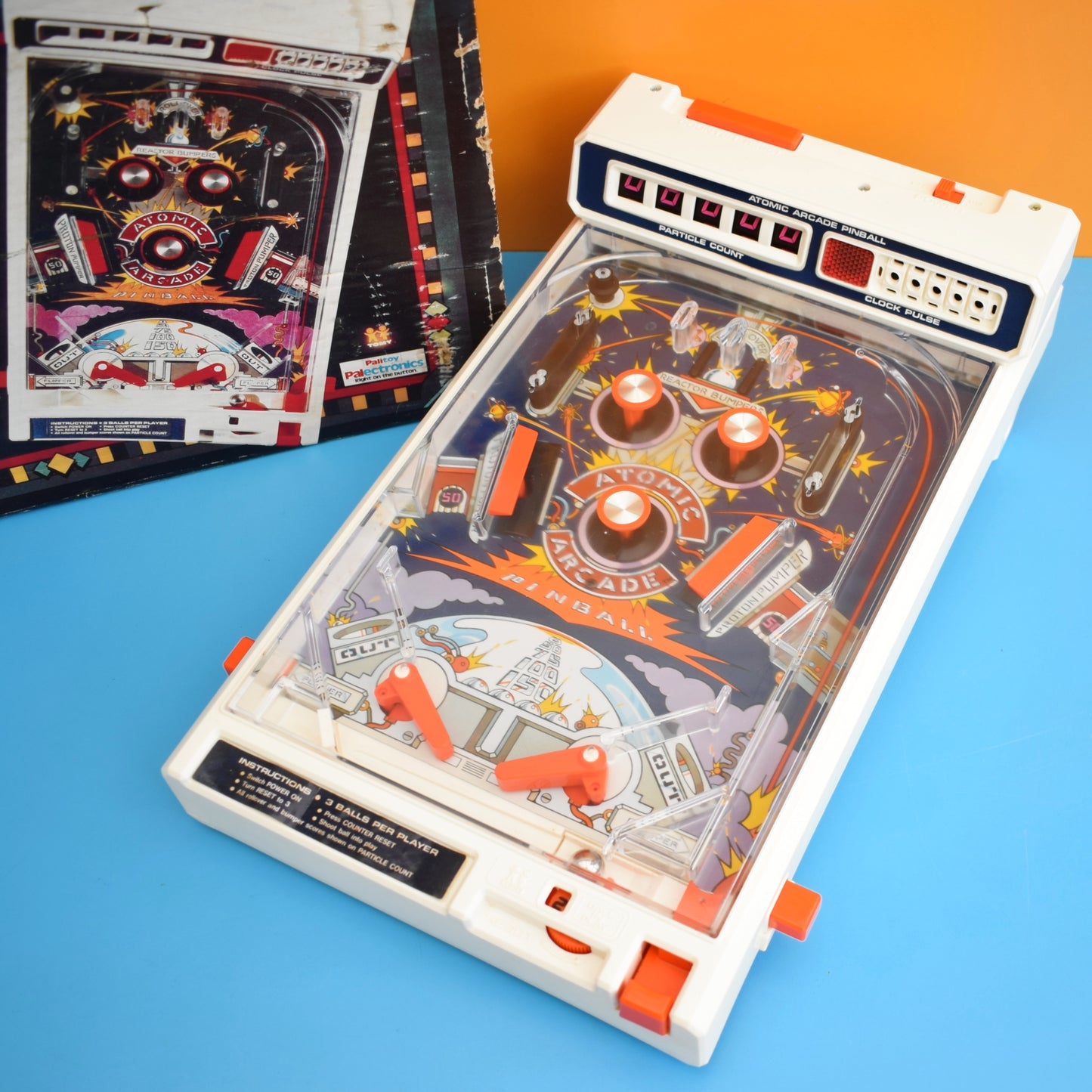 Vintage 1970s Atomic Arcade Pinball Machine - Boxed