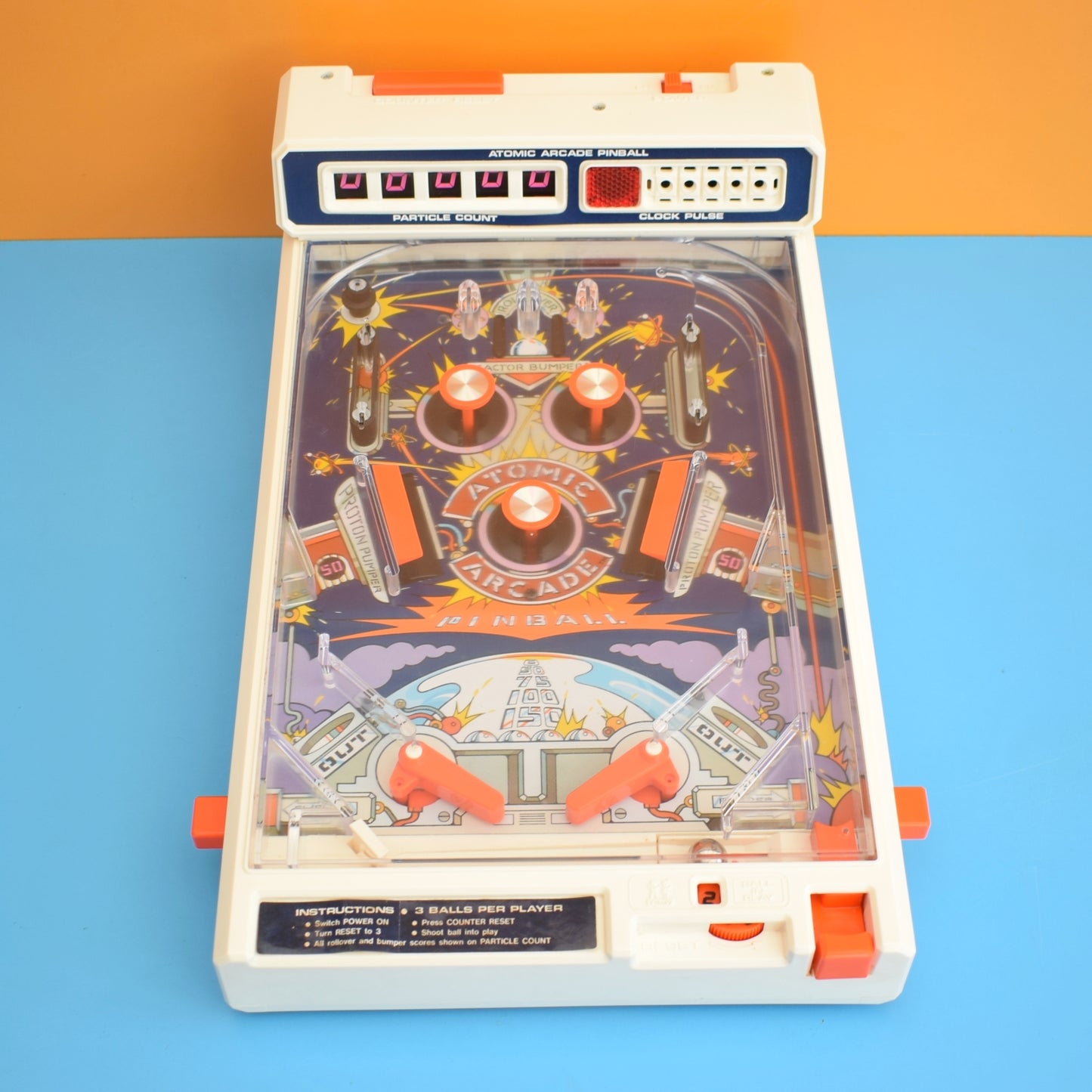 Vintage 1970s Atomic Arcade Pinball Machine - Boxed