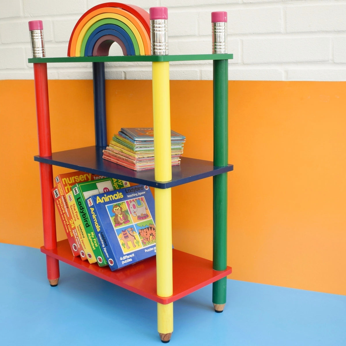Vintage 1990s Shelving Unit - Pencil / Crayon - Pierre Sala Style . by Pineapple Retro