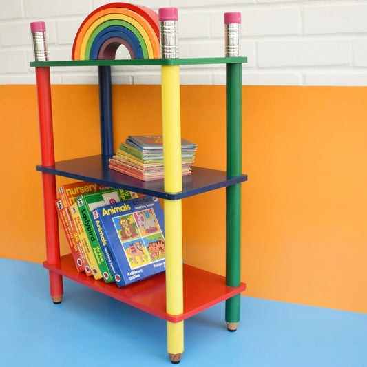 Vintage 1990s Shelving Unit - Pencil / Crayon - Pierre Sala Style . by Pineapple Retro