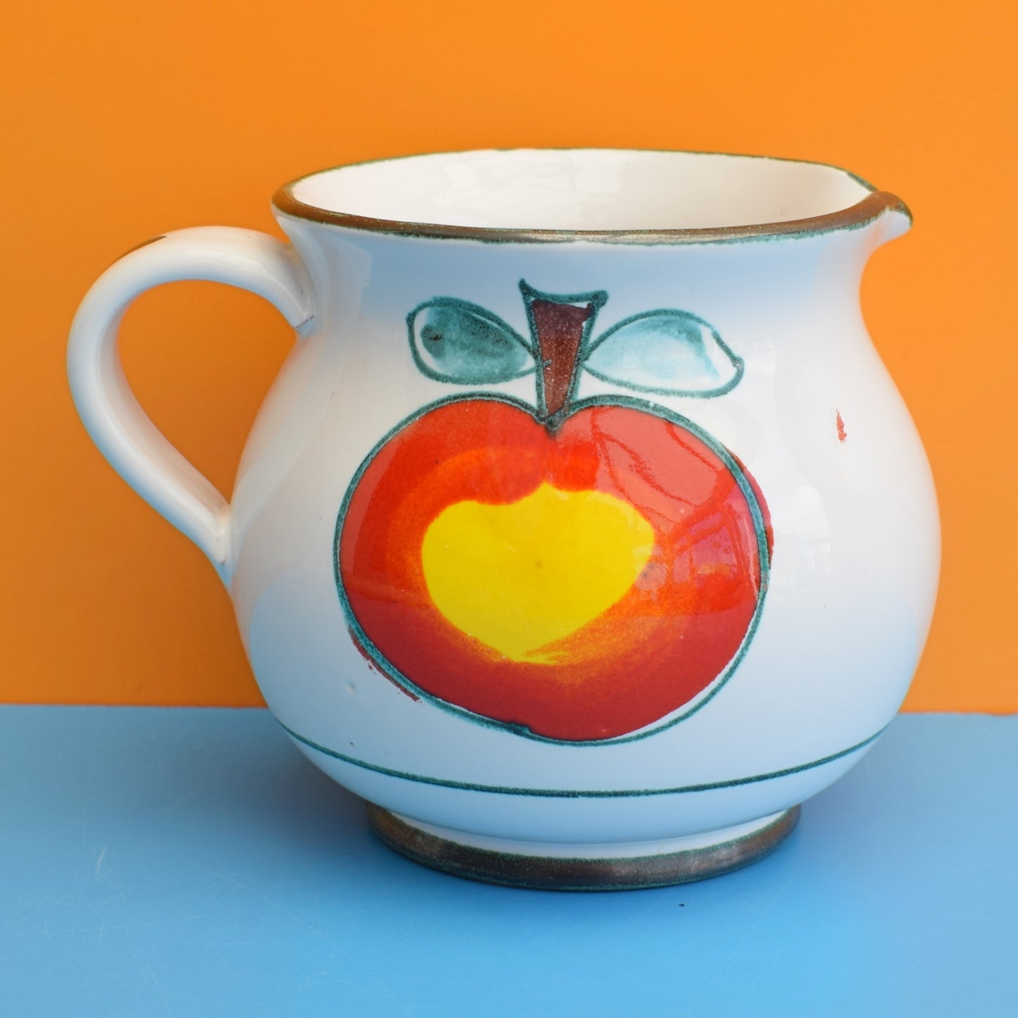 Vintage 1960s Ceramic Apple Jug - Italian Pottery