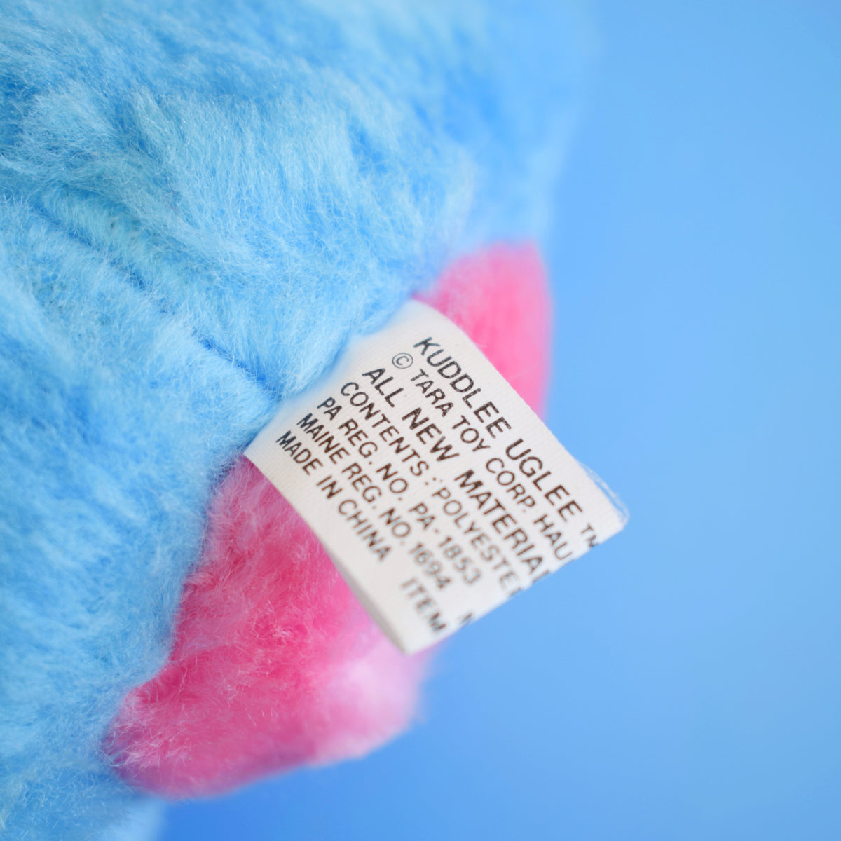 Vintage 1980s Kudlee Uglee Mini Plush Toy by Pineapple Retro